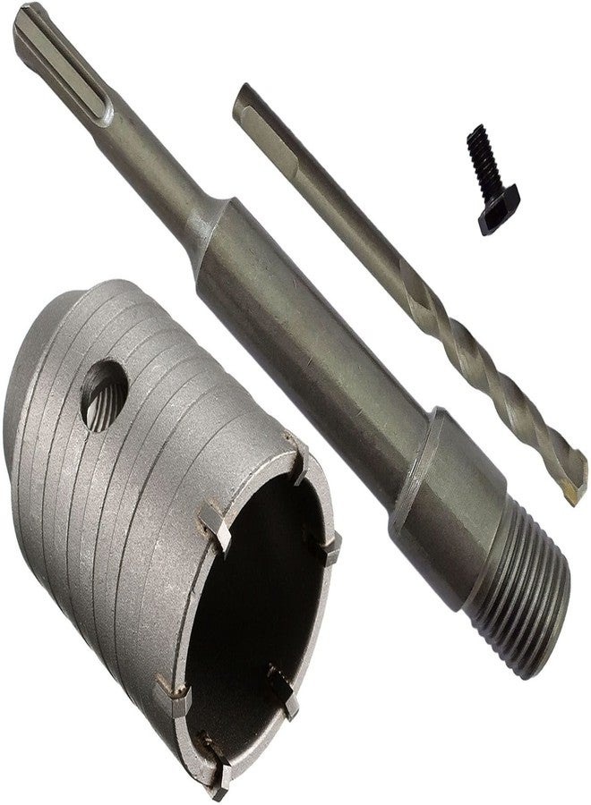 Inditrust مثقاب جدار خرساني ذو ساق SDS من إنديترست، قاطع منشار ثقب، قضيب توصيل 200 مم (مثقاب 50 مم مع قضيب 200 مم) - Image 1